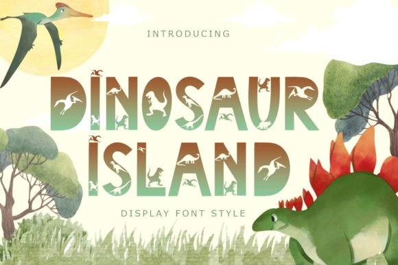 Dinosaur Island: A Playful Display Font for Creative Projects