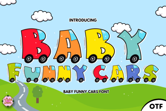 Introducing Baby Funny Cars: The Playful Typeface for Transportation-Themed Designs