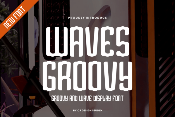 Waves Groovy: A Playful Display Font for Bold Designs