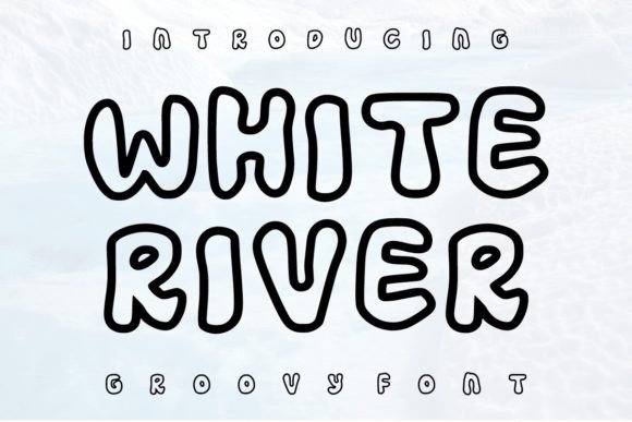 White River: Bold Vintage Outline Font